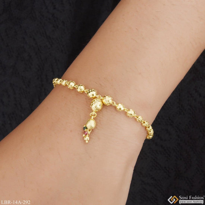 1 gram gold plated fashionable sparkling design bracelet for