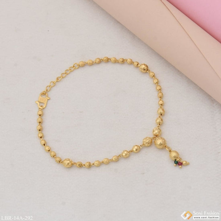 1 gram gold plated fashionable sparkling design bracelet for