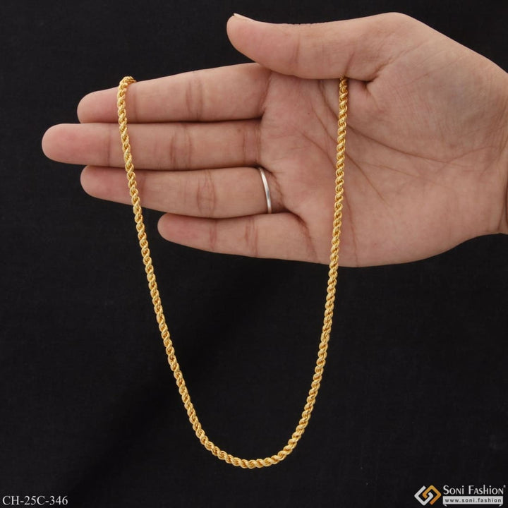 1 gram gold plated funky design cute best quality chain for