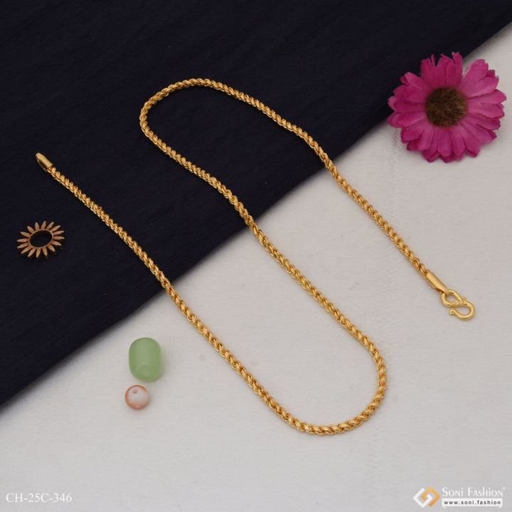 1 gram gold plated funky design cute best quality chain for