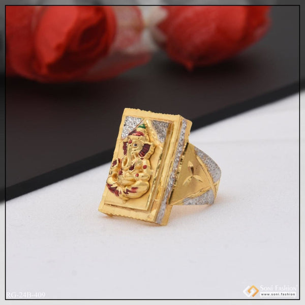 1 gram gold plated ganesha latest design high-quality ring