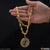 1 Gram Gold Plated Om Glittering Design Chain Pendant Combo