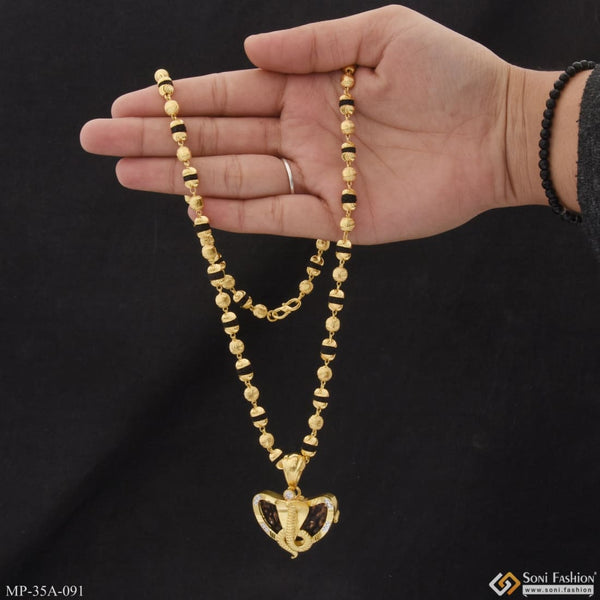 1 gram gold plated goga maharaj glamorous design mala