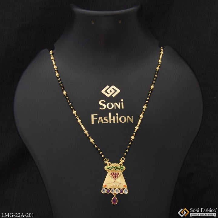 1 Gram Gold Plated Gorgeous Design New Style Mangalsutra