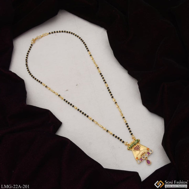 1 Gram Gold Plated Gorgeous Design New Style Mangalsutra