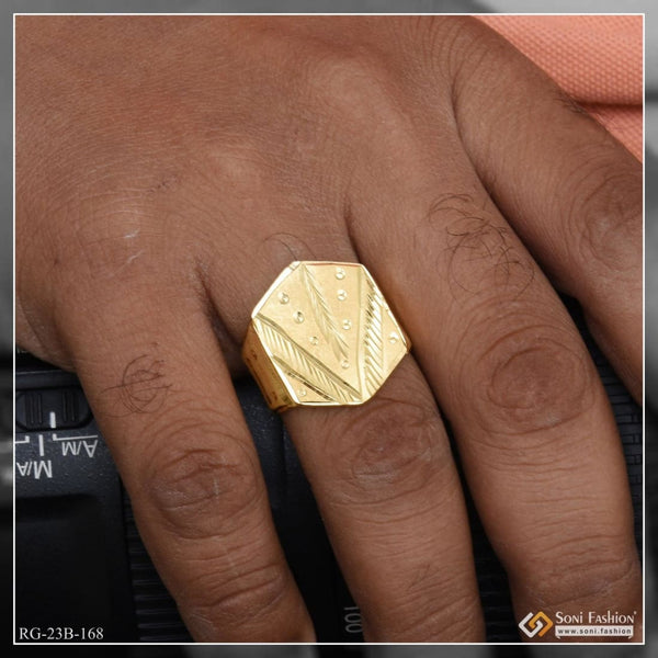 1 gram gold plated handmade stylish design best quality ring