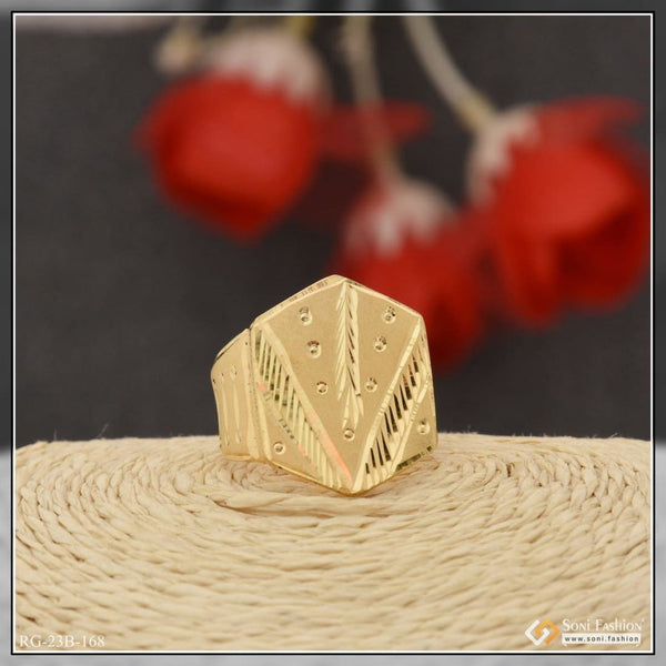 1 gram gold plated handmade stylish design best quality ring