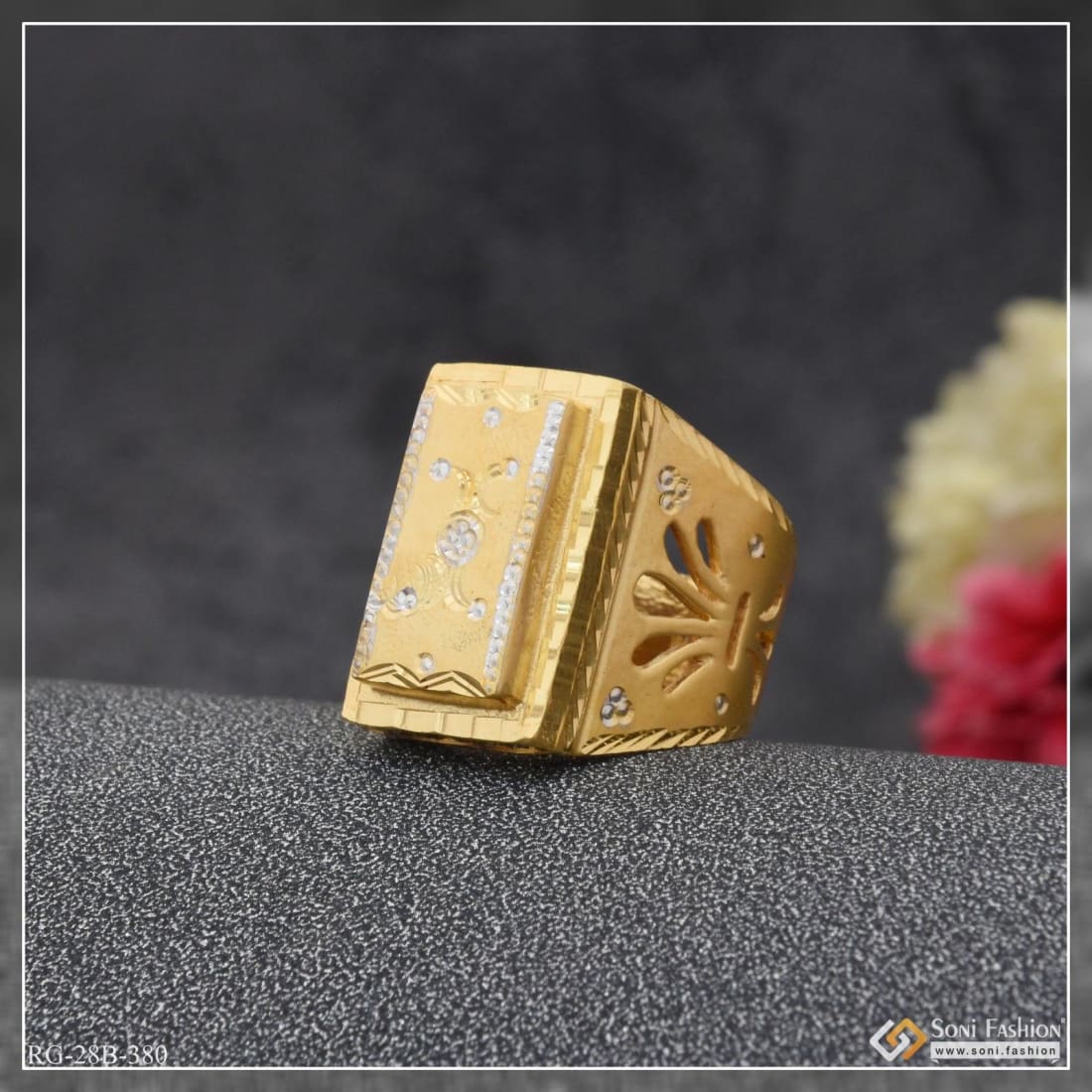 1 gram gold plated handmade stylish design best quality ring style b380 soni fashion 620