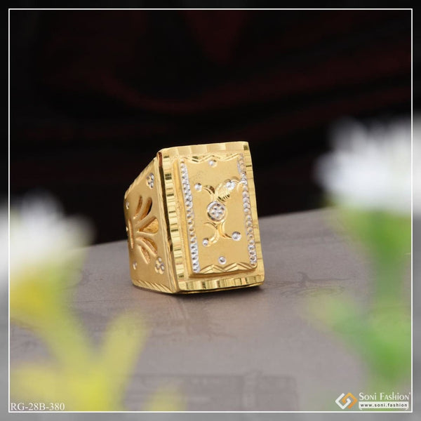 1 gram gold plated handmade stylish design best quality ring