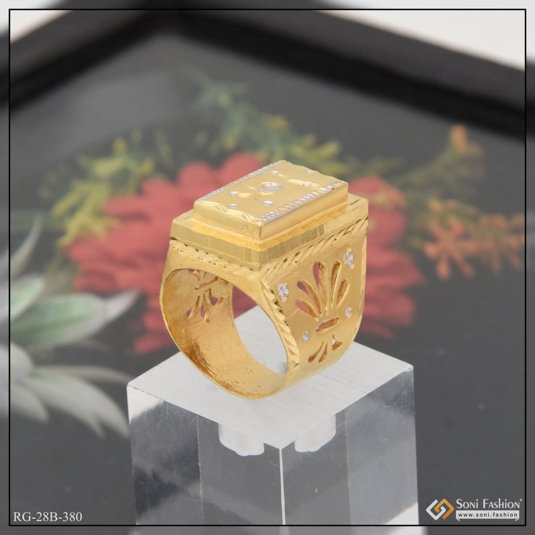 Buy morir Gold Plated Brass Square Shape Finger Ring Fashion Jewellery For  Men Online In India At Discounted Prices
