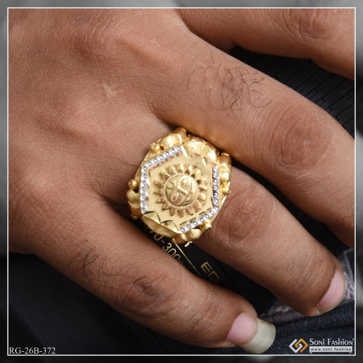 1 gram gold plated sun high-quality eye-catching design ring