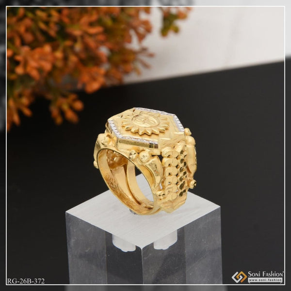 1 gram gold plated sun high-quality eye-catching design ring