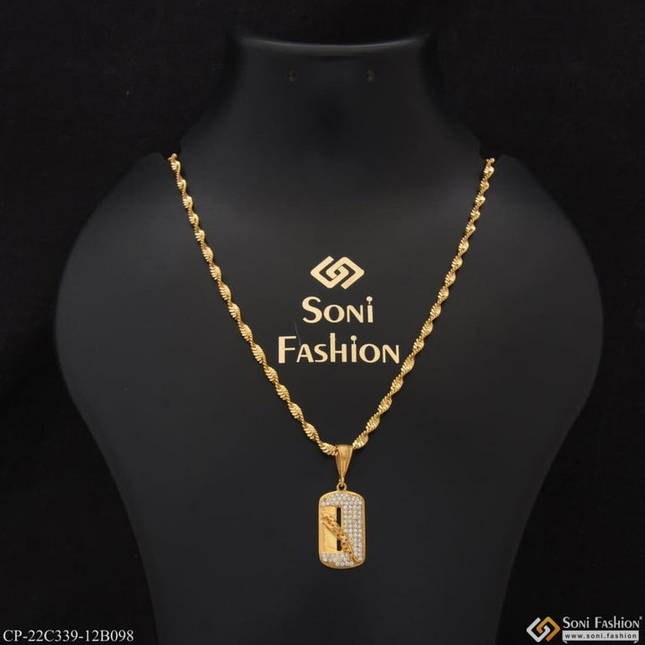 1 Gram Gold Plated Jaguar Delicate Design Chain Pendant