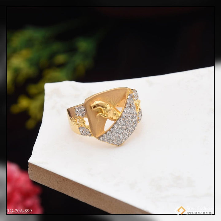 1 Gram Gold Plated Jaguar With Diamond Sophisticated Design