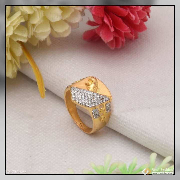 1 Gram Gold Plated Jaguar With Diamond Sophisticated Design