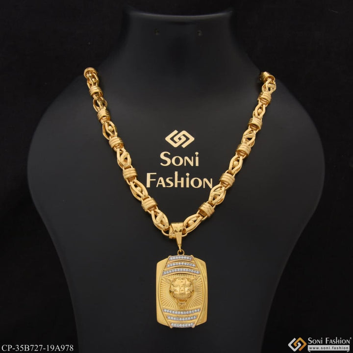 1 Gram Gold Plated Jaguar Fabulous Design Chain Pendant