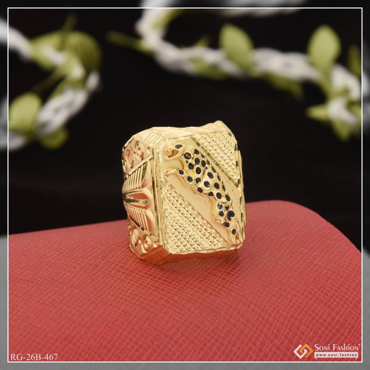 1 gram gold plated jaguar latest design high-quality ring