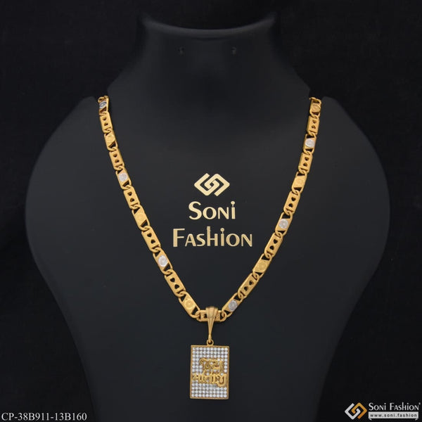 1 Gram Gold Plated Jay Mataji Best Quality Chain Pendant