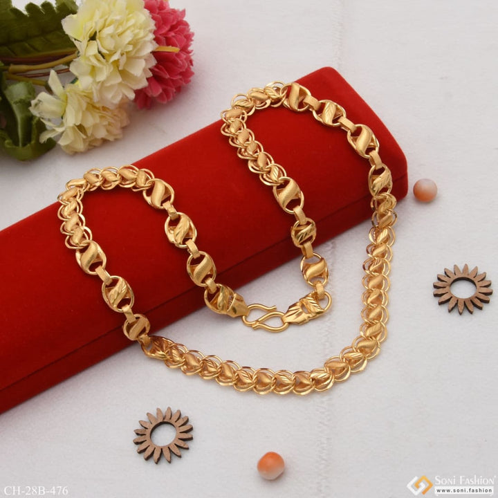 1 gram gold plated kohli glamorous design chain for men -