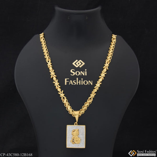 1 gram gold plated bal krishna best quality chain pendant