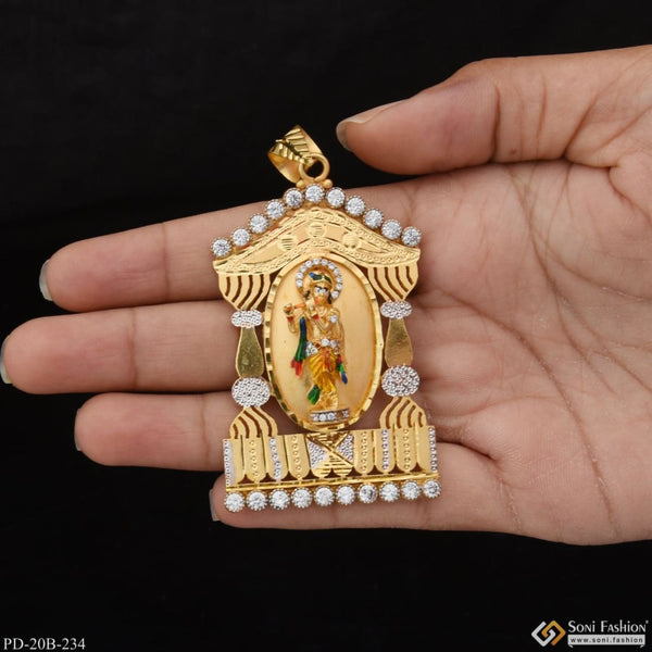 1 gram gold plated krishna dainty design best quality