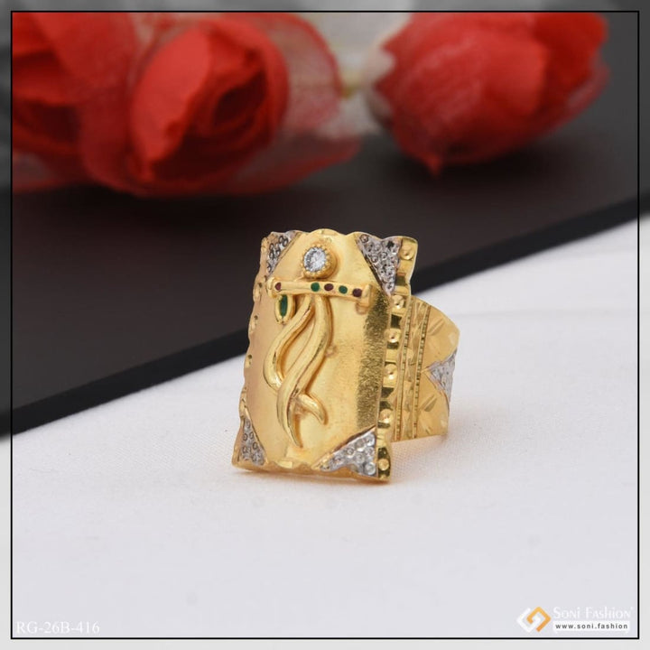 1 gram gold plated krishna with diamond fashionable design