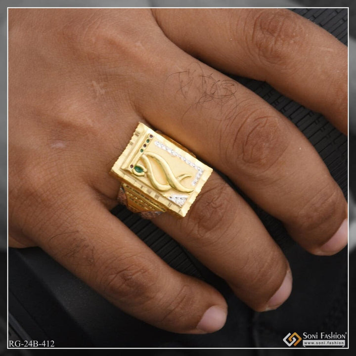 1 Gram Gold Plated Krishna Latest Design High-quality Ring