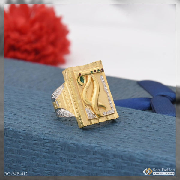 1 Gram Gold Plated Krishna Latest Design High-quality Ring