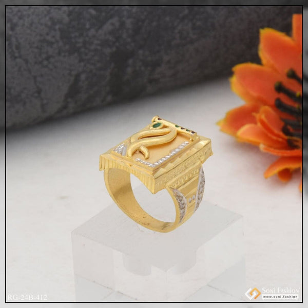 1 Gram Gold Plated Krishna Latest Design High-quality Ring