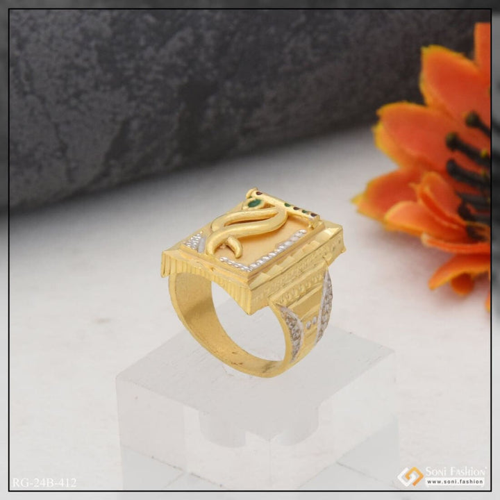 1 Gram Gold Plated Krishna Latest Design High-quality Ring