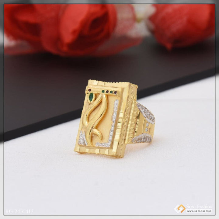 1 Gram Gold Plated Krishna Latest Design High-quality Ring