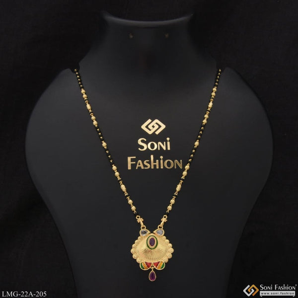 1 Gram Gold Plated Latest Design Unique Mangalsutra For