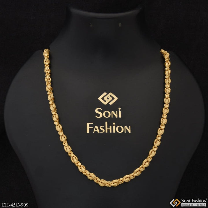 1 gram gold plated leaf designer design best quality chain