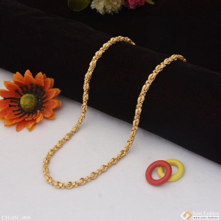 1 gram gold plated leaf designer design best quality chain