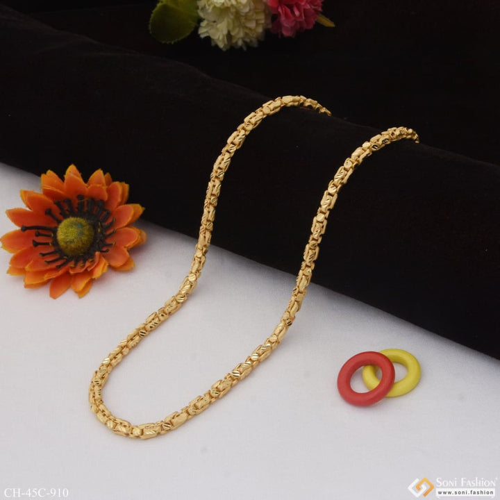 1 gram gold plated leaf stylish design best quality chain