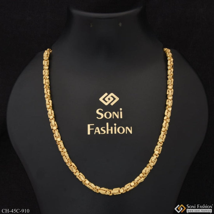 1 gram gold plated leaf stylish design best quality chain