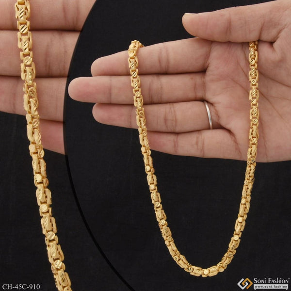 1 gram gold plated leaf stylish design best quality chain