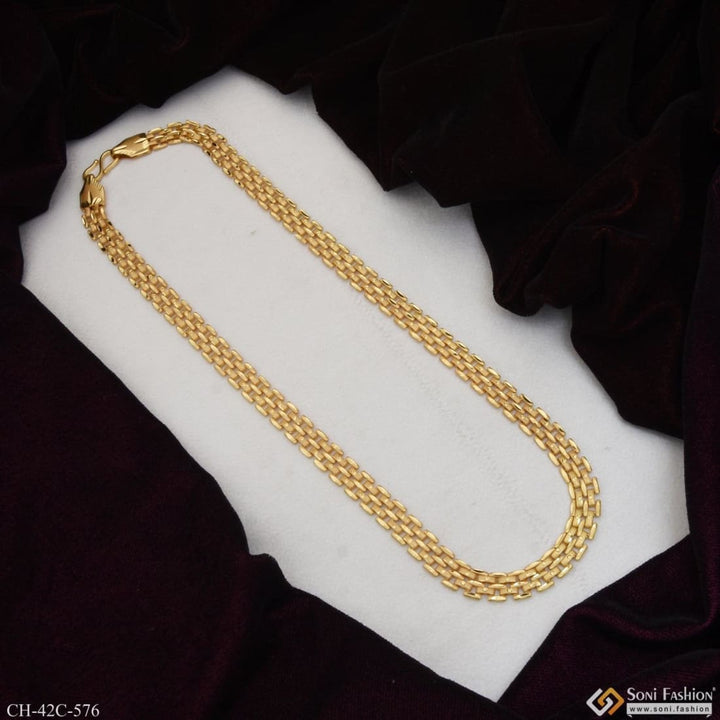 1 gram gold plated lines best quality elegant design chain