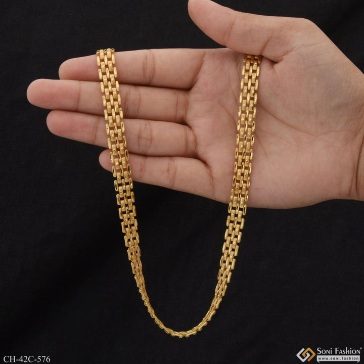 1 gram gold plated lines best quality elegant design chain