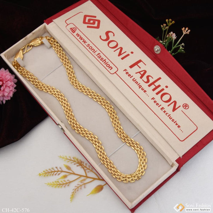 1 gram gold plated lines best quality elegant design chain