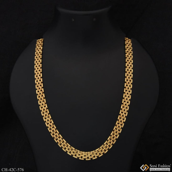 1 gram gold plated lines best quality elegant design chain