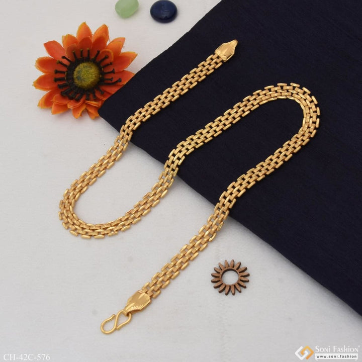 1 gram gold plated lines best quality elegant design chain