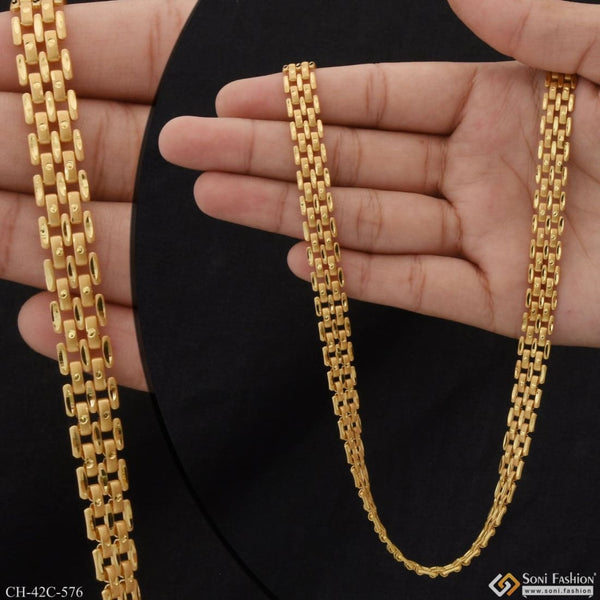 1 gram gold plated lines best quality elegant design chain