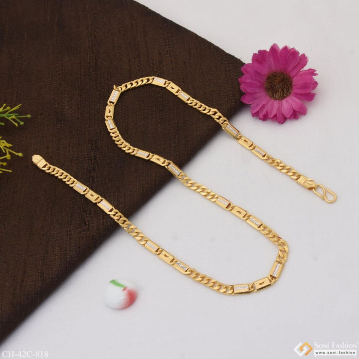 1 Gram Gold Plated Link Nawabi Extraordinary Design Chain