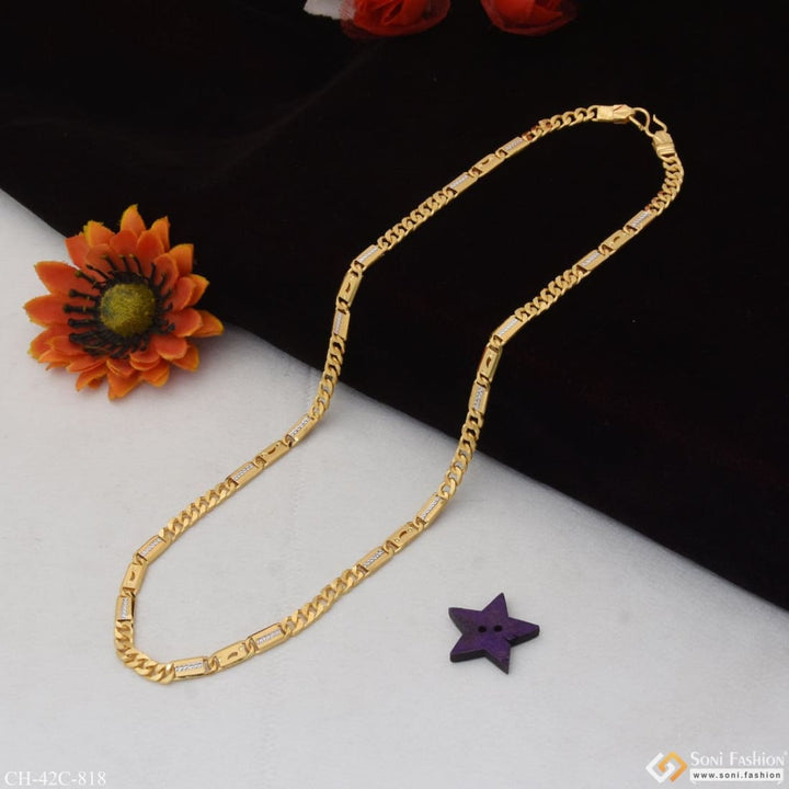 1 Gram Gold Plated Link Nawabi Extraordinary Design Chain