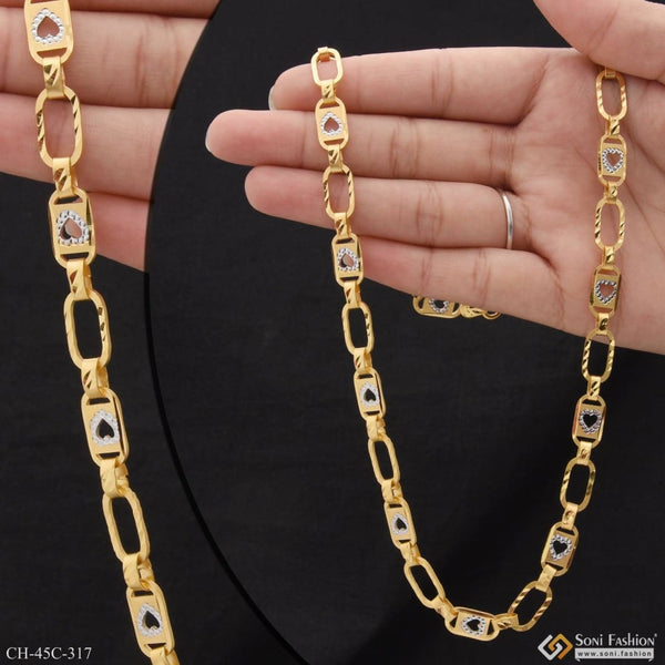 1 Gram Gold Plated Link Nawabi Finely Detailed Design Chain