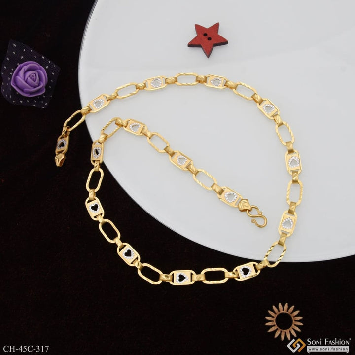 1 Gram Gold Plated Link Nawabi Finely Detailed Design Chain