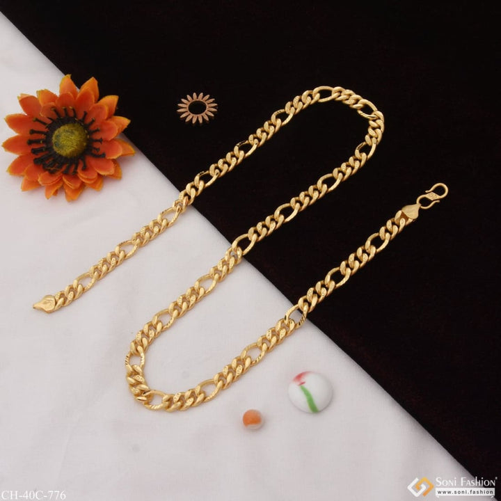 1 gram gold plated linked dainty design best quality chain