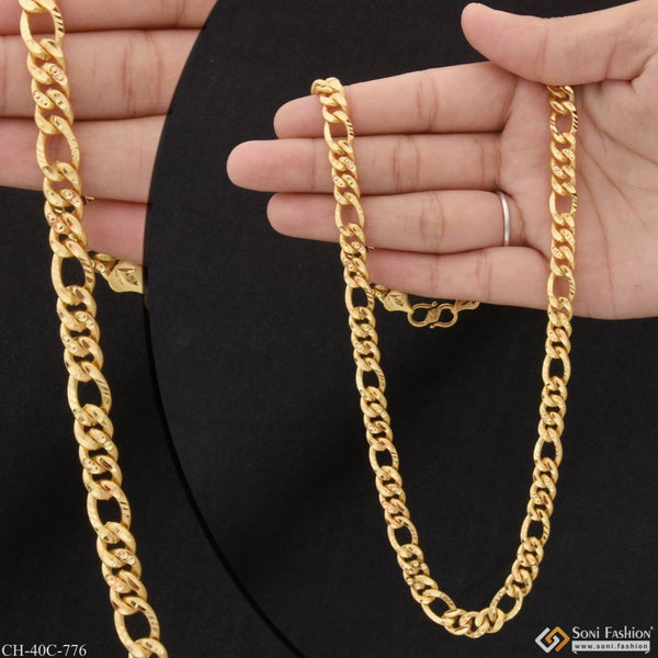 1 gram gold plated linked dainty design best quality chain