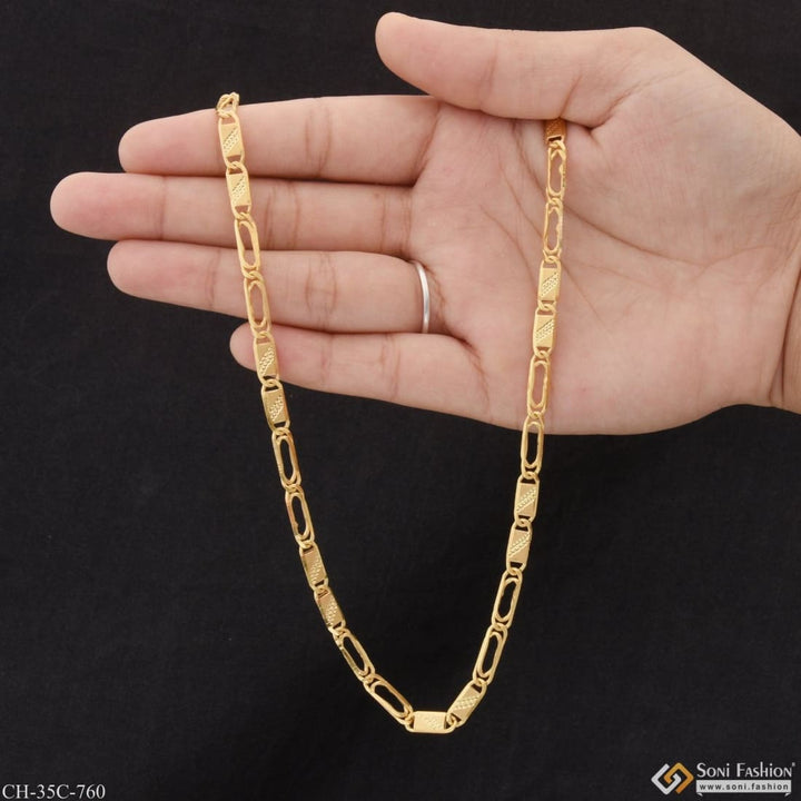 1 gram gold plated linked nawabi extraordinary design chain